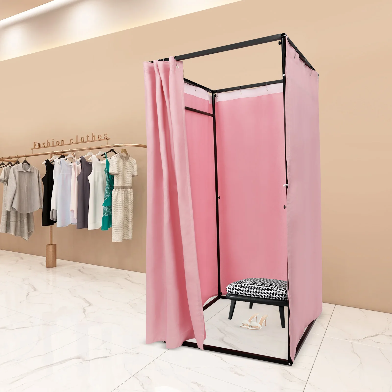 

Portable Clothing Store Fitting Room Freestanding Clothing Store Fitting Room Dressing Room Fitting Room For malls 100*100*200cm
