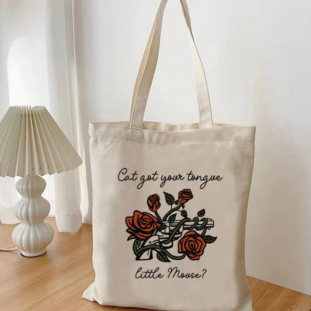 Haunting Adeline Canvas Tote Zade e Adeline Little Mouse Dark Romance Merch HD Carlton Smut Reader Bookstagram Cat and Mouse