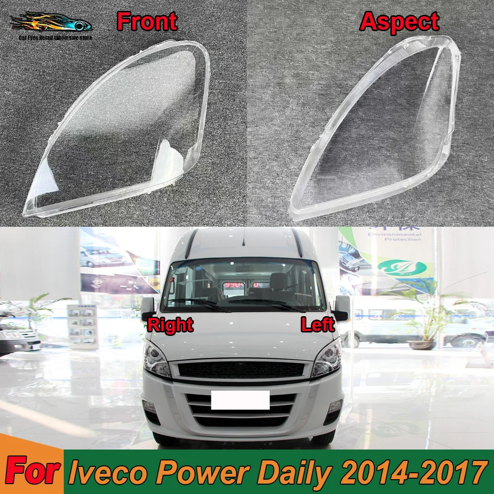 Auto-Frontscheinwerferabdeckung für Iveco Power Daily 2014-2017 Scheinwerfergehäuse Maske Transparente Scheinwerferabdeckung Lampenschirm Plexiglas