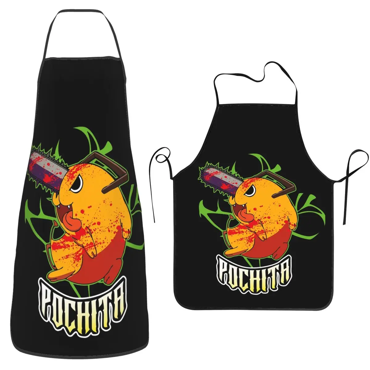 Pochita Ramen Chainsaw Man Anime Aprons Chef Cooking Tablier Waterproof Bib Kitchen Cleaning Pinafore for Women Men Painting
