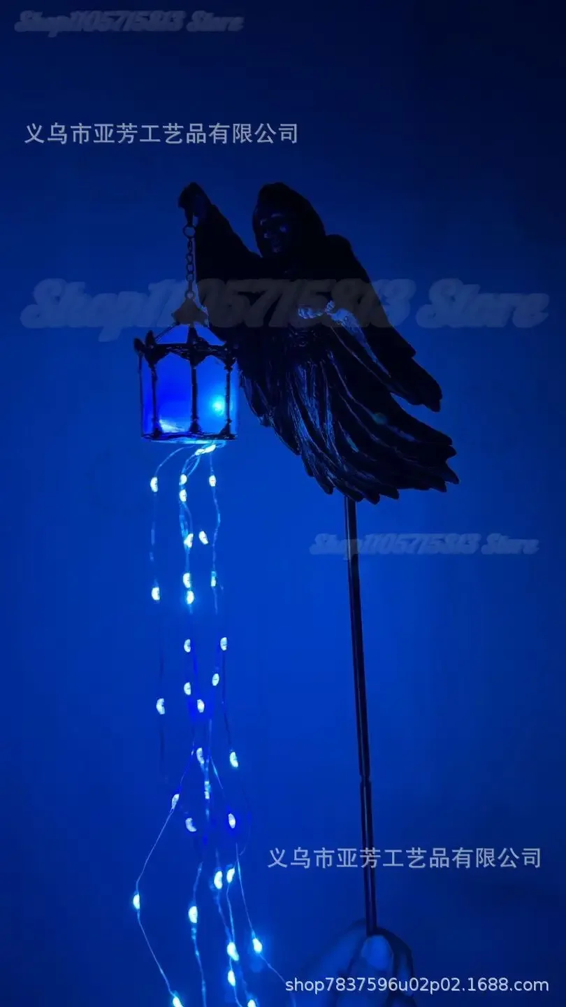 Halloween Soul Harvester Animated Solar Garden Stake Light, Outdoor Decors for Halloween Party