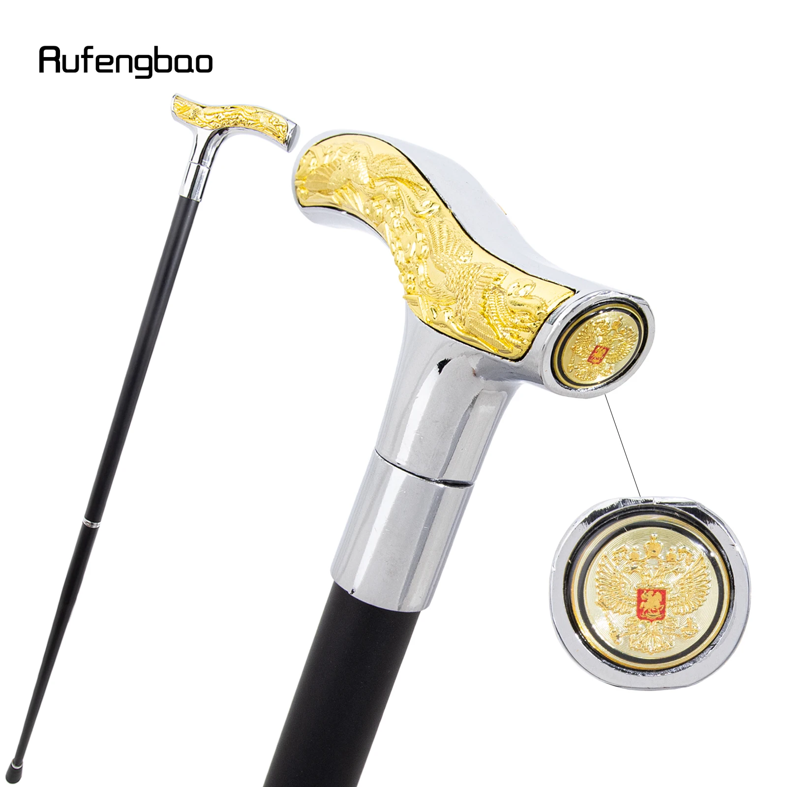 Golden White Unity and Faith Totem T Walking Cane Decorative Cane for Halloween for Cosplay and Parties Walking Stick 90cm