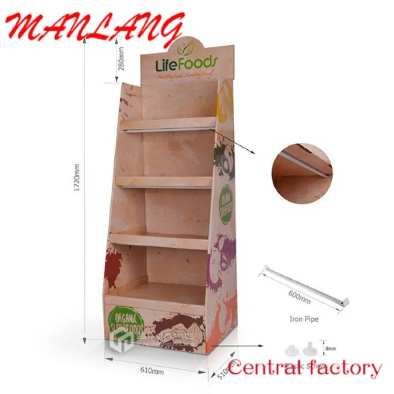 

Customfloor standing corrugated cardboard display shelf