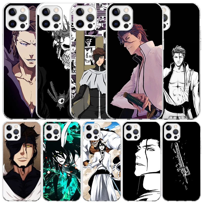 Bleach Aizen Sousuke Phone Case For IPhone 16 15 14 13 12 11 Pro Max Mini XR XS X 7 Plus 8 + SE 2020 Soft TPU Back Cover