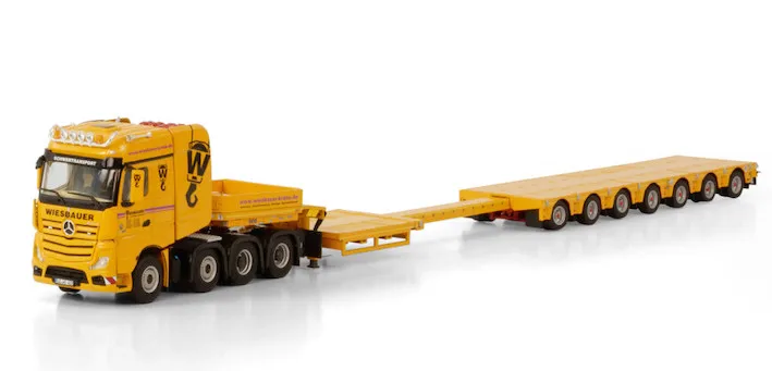 Collectible Alloy Model WSI 1:50 Scale MB MP4 8X4 100Ton Low Board Trailer Delivery Truck Vehicle Diecast Toy Model 01-3629