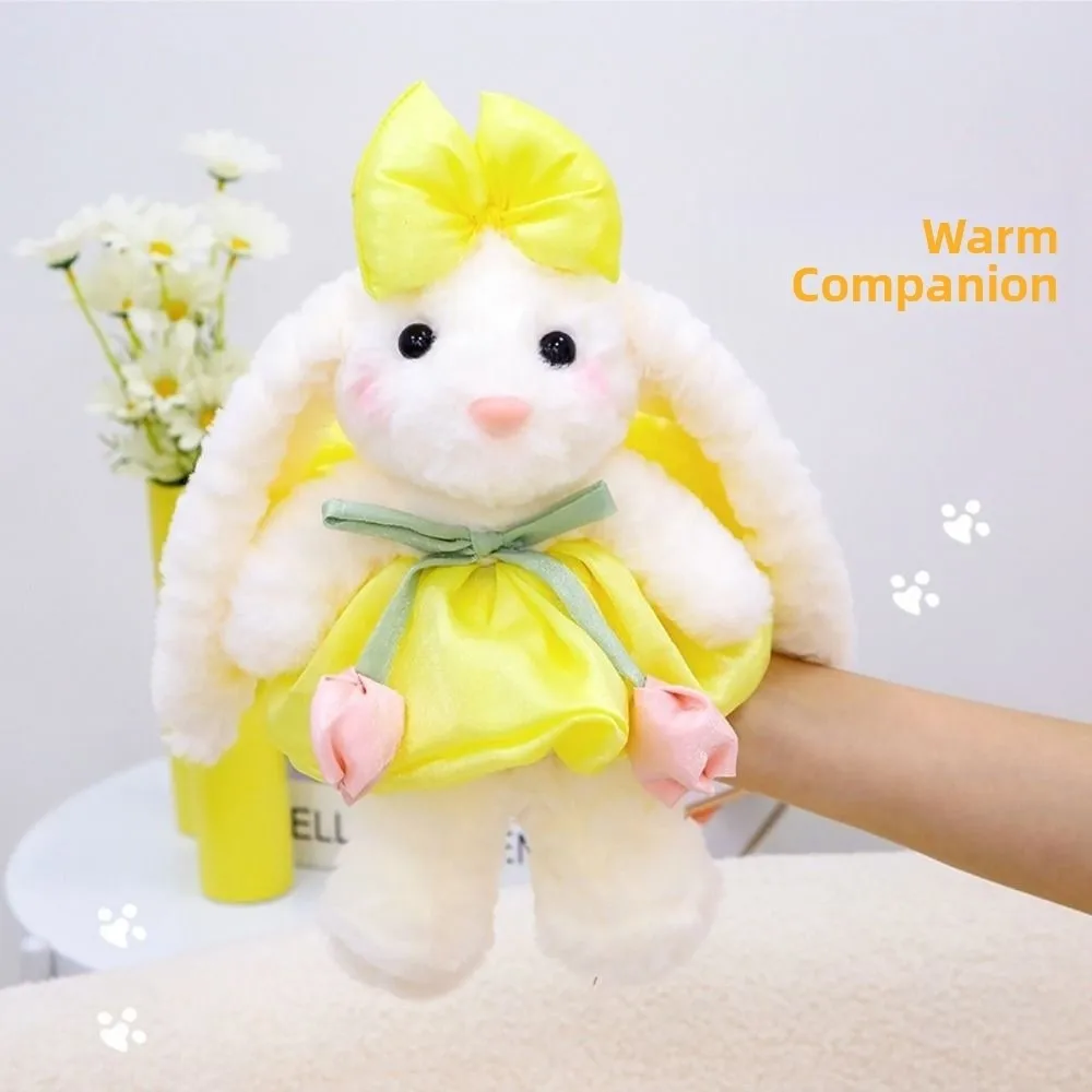 

Плюшевая кукла-кролик с большими ушками, галстук-бабочка, тюльпаны, мягкие игрушки-кролики, пушистый удобный кролик, плюшевая игрушка, вечеринки по случаю дня рождения