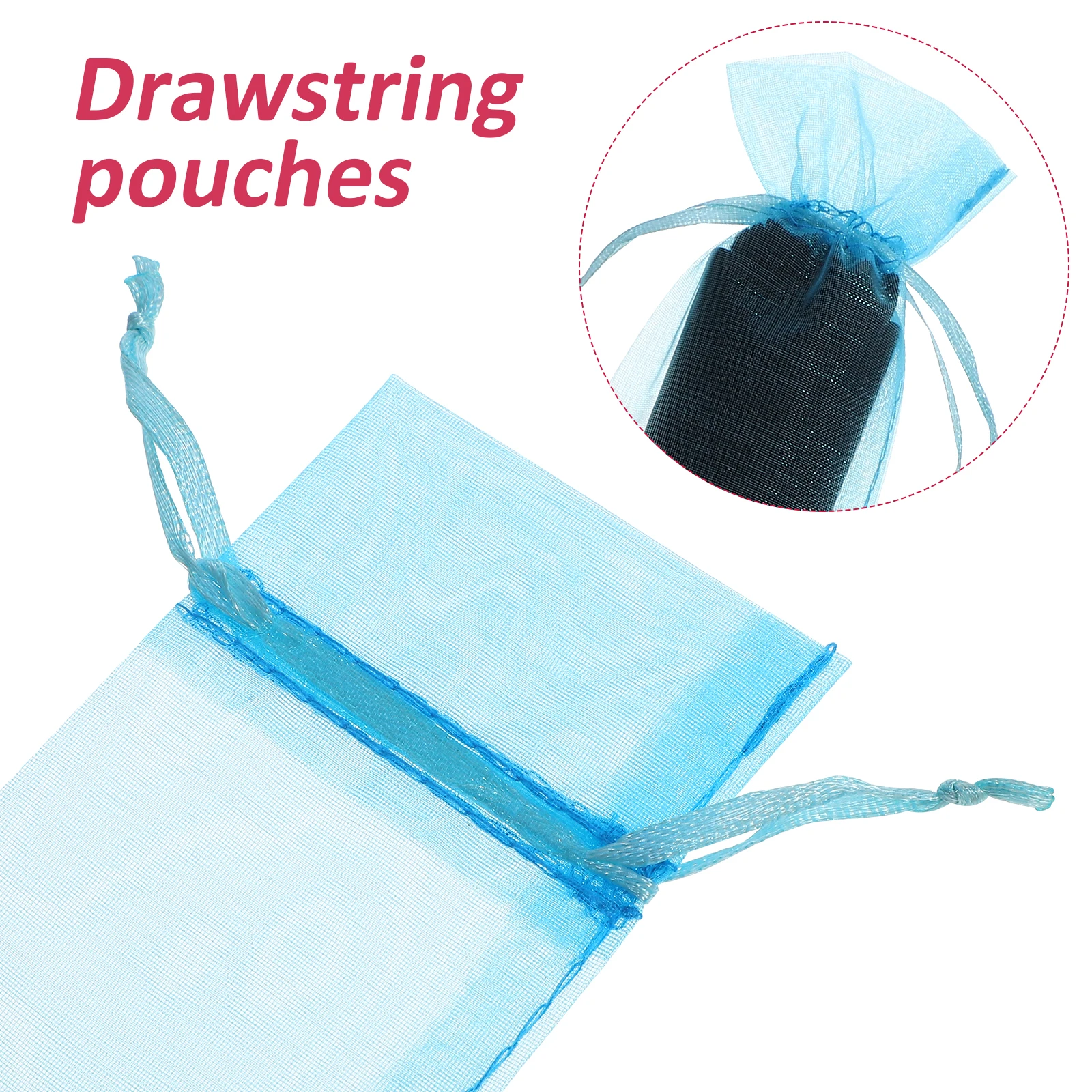 

50 Pcs Yarn Bag Fabric Bags for Party Favors Candy Pouches Drawstring Gift Jewelry Wedding