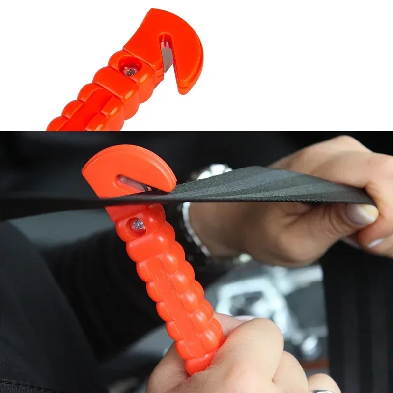Car Emergency Safety Hammer Life Saving Escape Emergency Hammer Seat Belt Cutter Window Glass Breaker Car Rescue Red Hammer view 3
