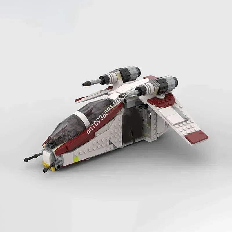 Star Battle Attack Shuttle A-Wing Republic Gunship Starfighter Model Moc Building Blocks Creative Assembly Toy Christmas Gifts - view 4