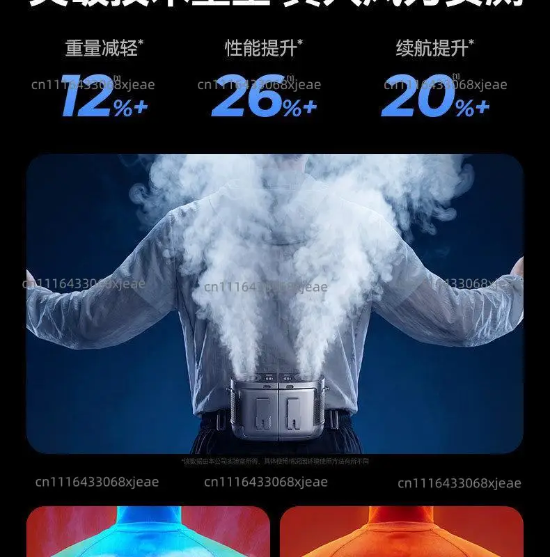 Portable Waist Clip Fan 7200mAh 199 Speed, Wearable Belt Fan Magnetic Twin Turbo Personal Radiator Camping