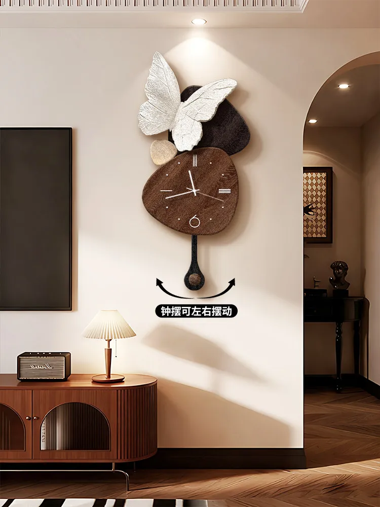 Medieval Style Clock Wall Clock Living Room Creative Clock Wall Hanging High-end Art Restaurant Wall Watch
