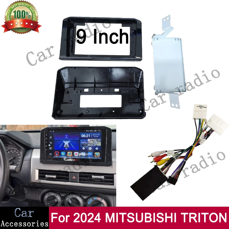 

9 Inch For 2024+ MITSUBISHI TRITON Car Android Radio Stereo Player Frame Head Unit Fascia Panel Dash Board Cover Casing