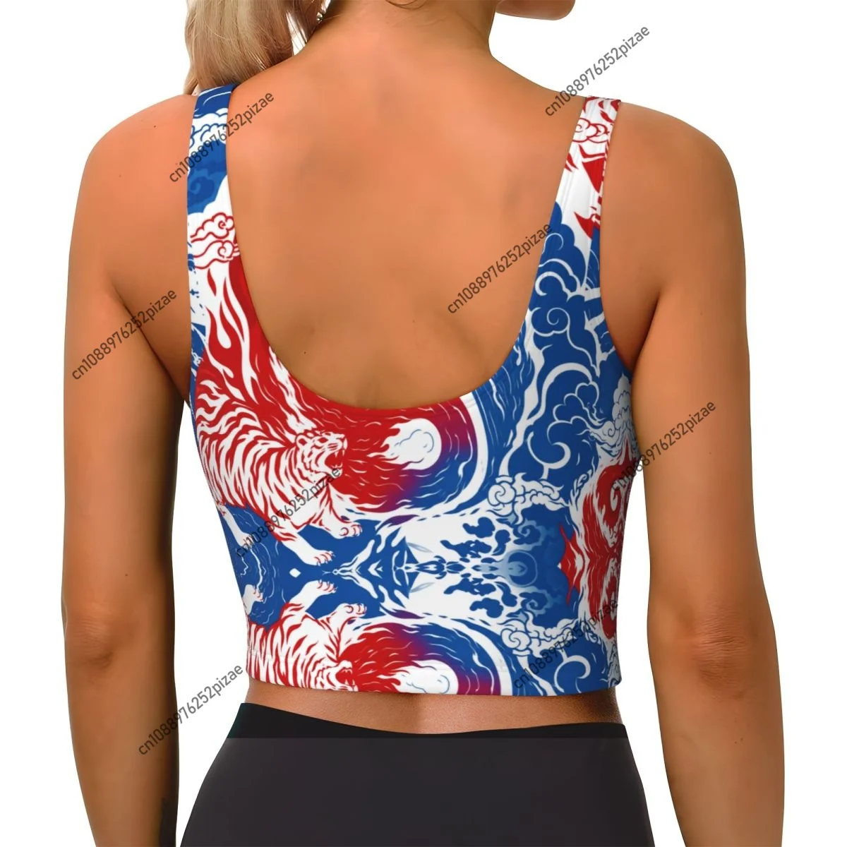 2026 Korea Flag Women Sports Bra Crop Top Sports Vest Tank Top for Girl Lady Yoga Gym Running Fitness