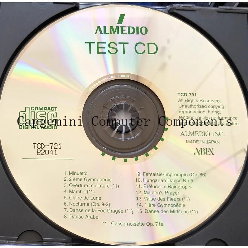 

Original authentic FOR ABEX TEST disc Test CD TDD-721 TDD-721R TDD-722 TDD-722R