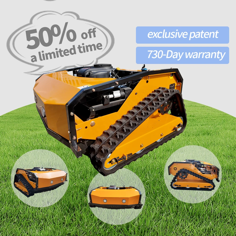 Factory Direct Lawn Mower 1100mm Remote Control Lawn Mower Crawler Mower Brushless Motor