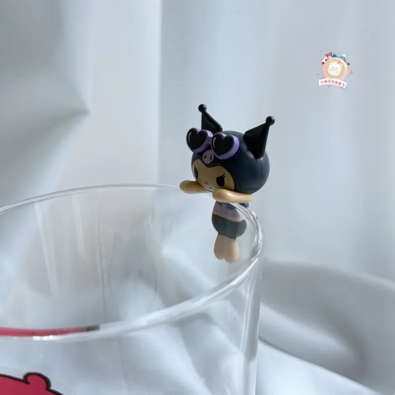 Sanrio Hello Kitty Mymelody Kuromi Cinnamoroll Anime Figures Blind Box Toys Swimsuit Cup Hangers Collection Ornaments Girl Gifts view 3