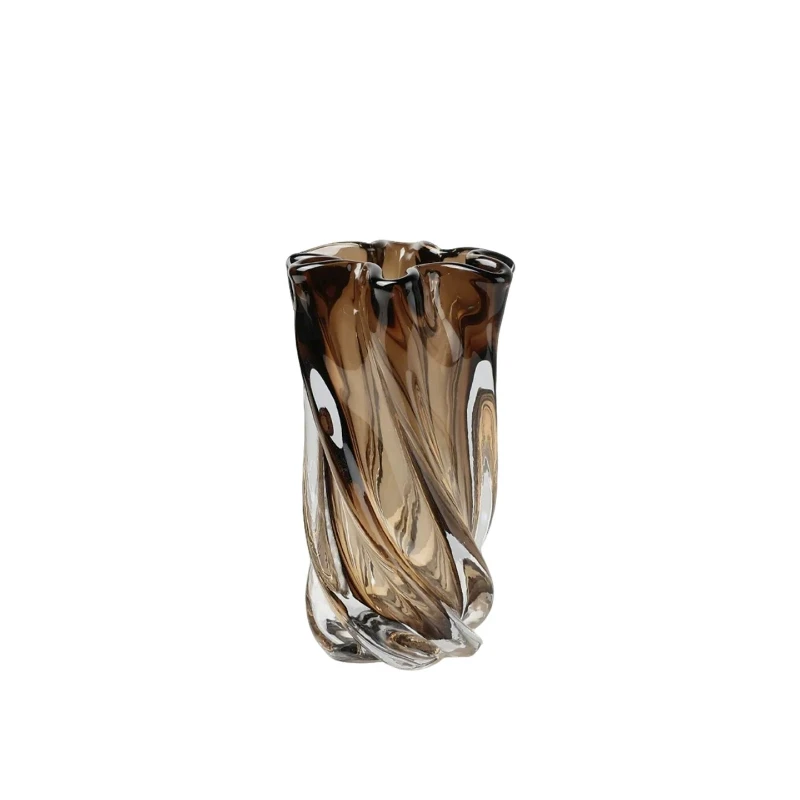 Light luxury creative glass flower ware living room flower arrangement model room dining table vase entrance ornament