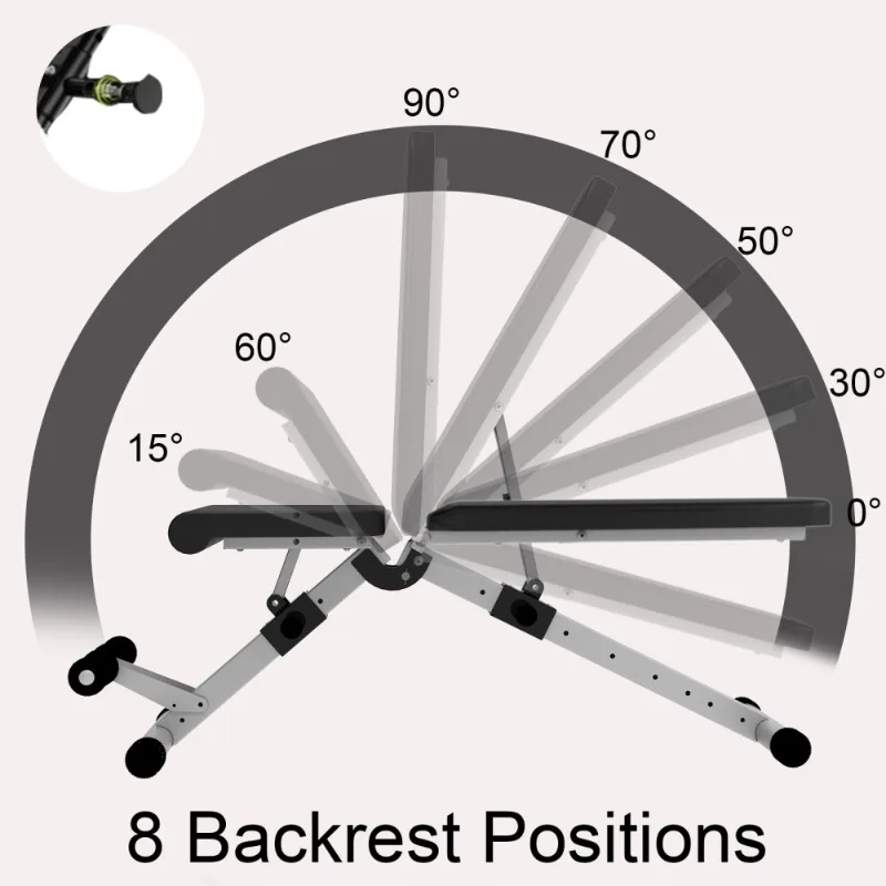 Foldable Dumbbell Bench Multifunctional Weight Bench Home Gym Strength Training Equipment