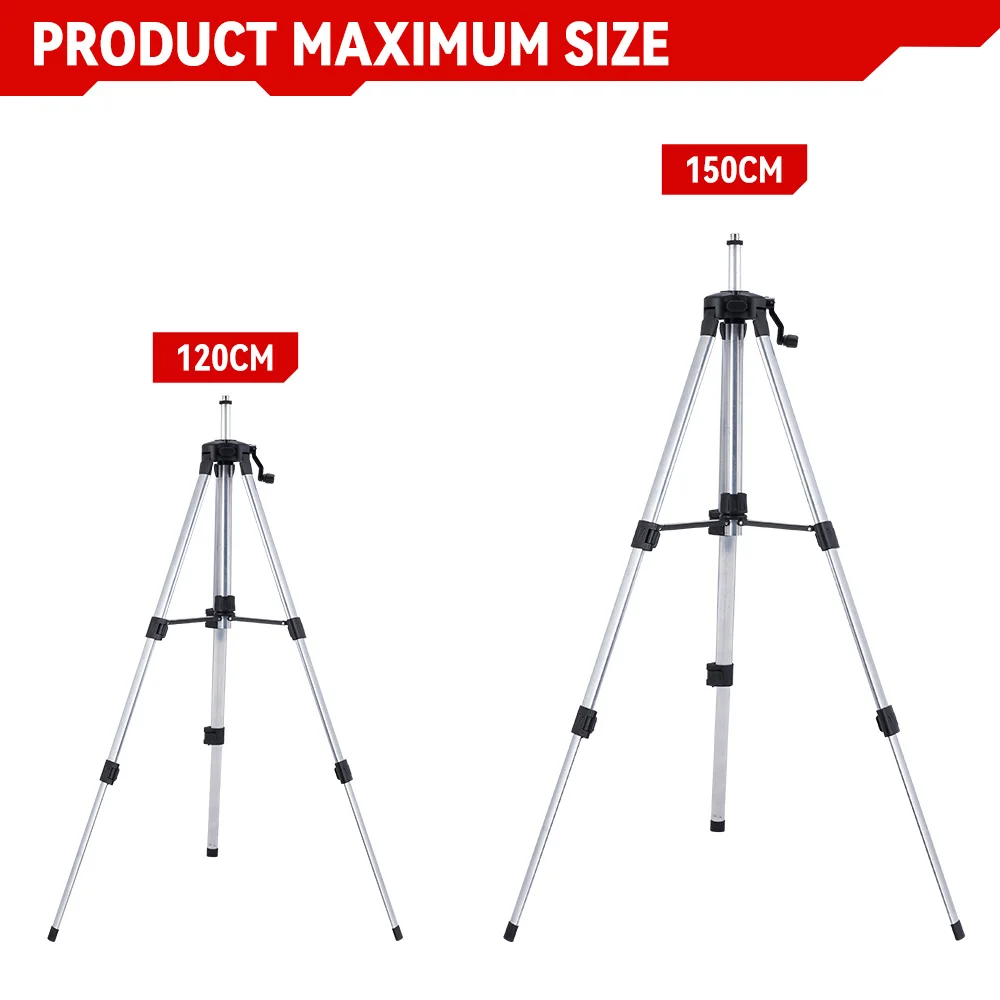 OENVAN 1.2/1.5M Laser Level Tripod Adjustable Height Bracket With 5/8\