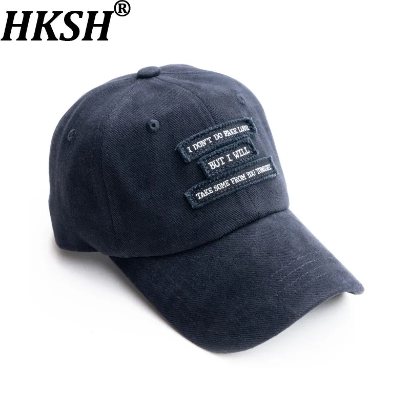 HKSH Spring Summer New Man Niche Fashion Versatile Patch Embroidery Design Baseball Cap Women Adjustable Outdoor Hat Ins HK13636
