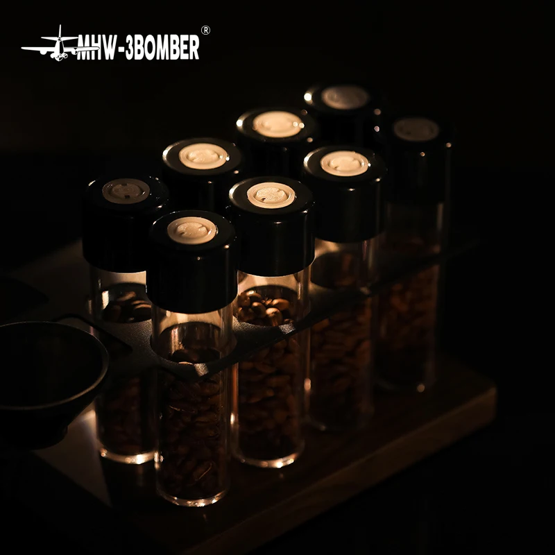 MHW-3BOMBER Coffee Bean Storage Canister Airtight Vacuum Sealed Container Freshness Keeper for Coffee Beans Tea Nuts