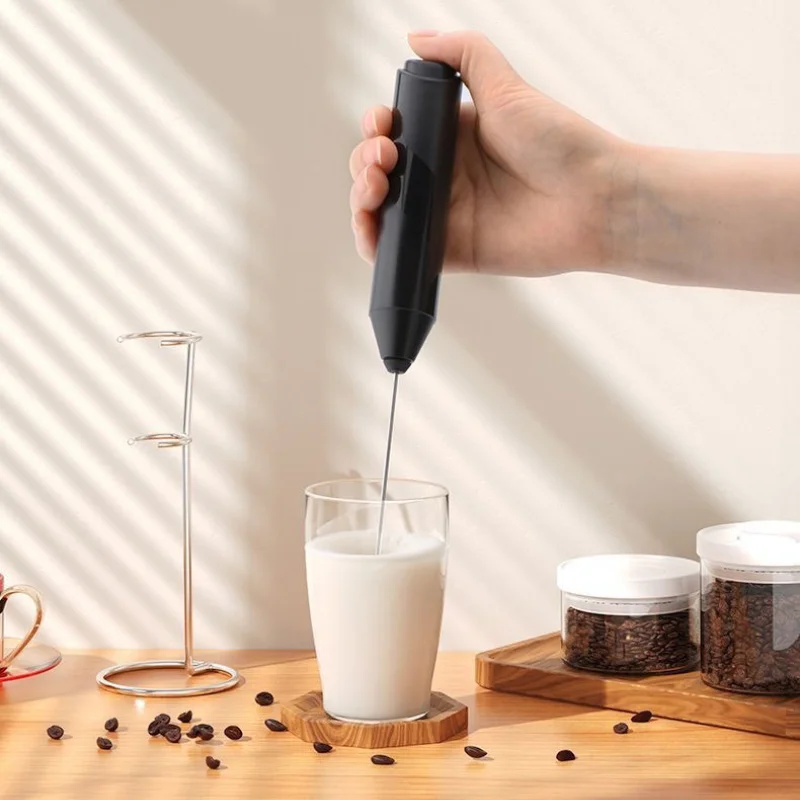 

Электрический вспениватель молока, 1 шт., домашний маленький ручной беспроводной венчик, сливочник для кофе, палочка для перемешивания яичного молока