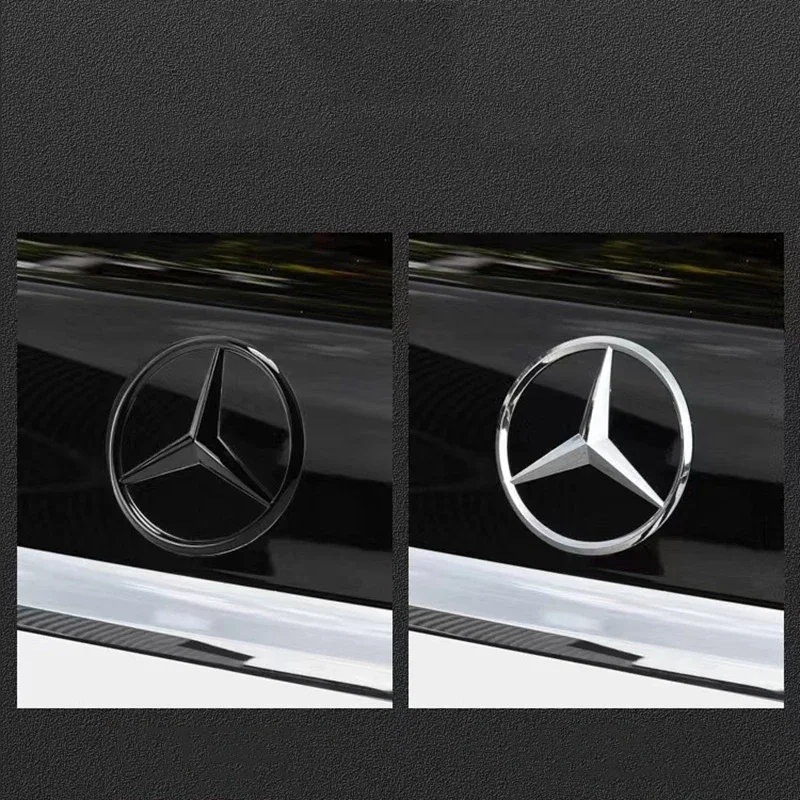 3d ABS Siyah Arka Bagaj Yıldız Logo Mercedes Benz Için W203 W204 W205 W212 W213 W176 W177 W222 W223 W117 W246 X156 X253 Aksesuarları