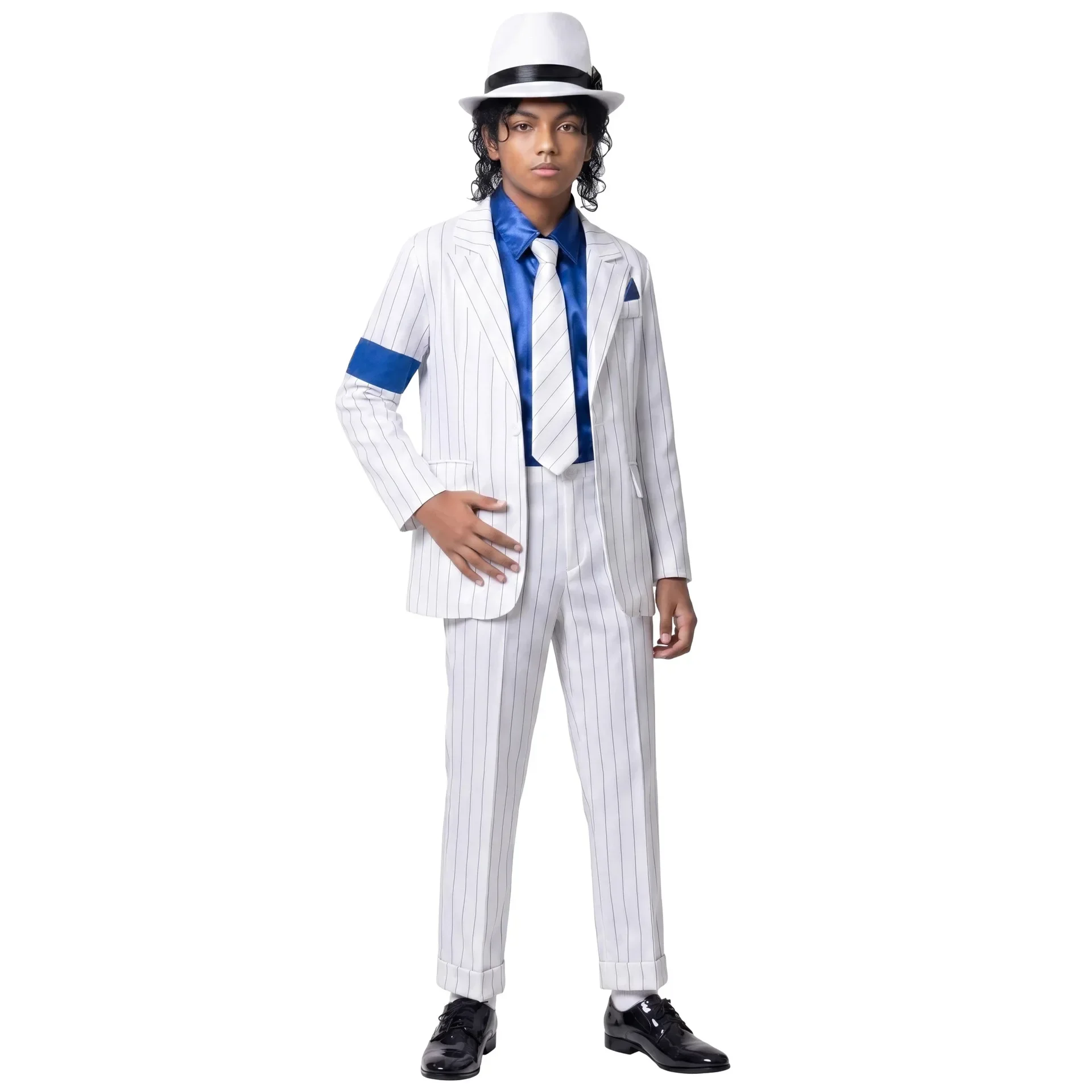 Michael Jackson Cosplay Kostüm Tanzstar Glänzende Hose Outfit Set 80er 90er Jahre Bühnenparty Kleidung
