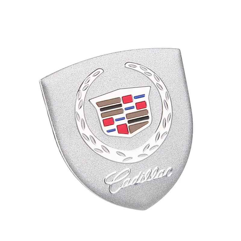 for Cadillac SRX Escalade CTS BLS ATS DTS XTS SLS XLR Deville Seville CT5 Route 66 Car Logo Body Sticker Alloy Automobile Decor