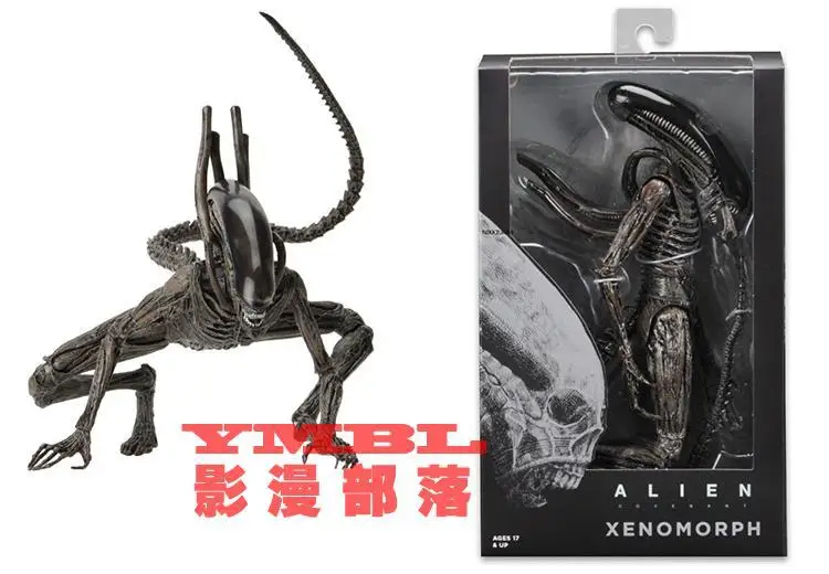 Neca Alien Covenant Xenomorph 7-Inch Action Figure Contract Black Alien Model Statue Doll Collection Collectible Decoration Gift