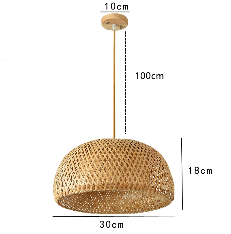 Hand Gebreide Chinese Stijl Weven Hanglampen 18/19/30 Cm Bamboe Hanglamp Restaurant Home Decor verlichtingsarmaturen