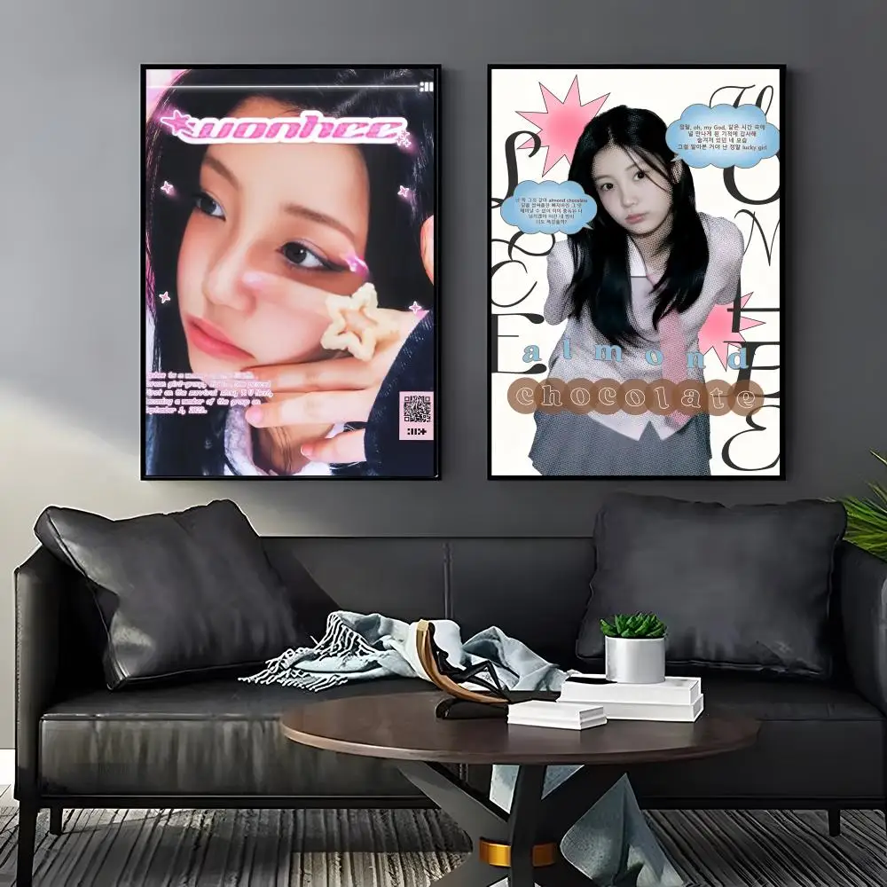 W-Wonhee I-Illit Poster Perfect Sticker Self Adhesive for Office Home Theater Wall Art Decor Fancy Gift - view 4