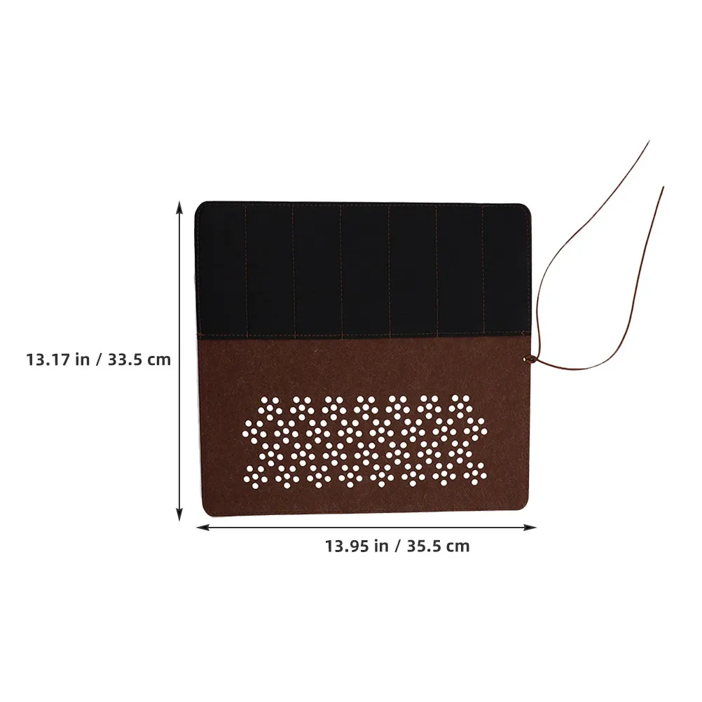 Felt Pen Holder For Stationery Bag For School Journal Compact Lightweight Roll Up Design Brushes Paint