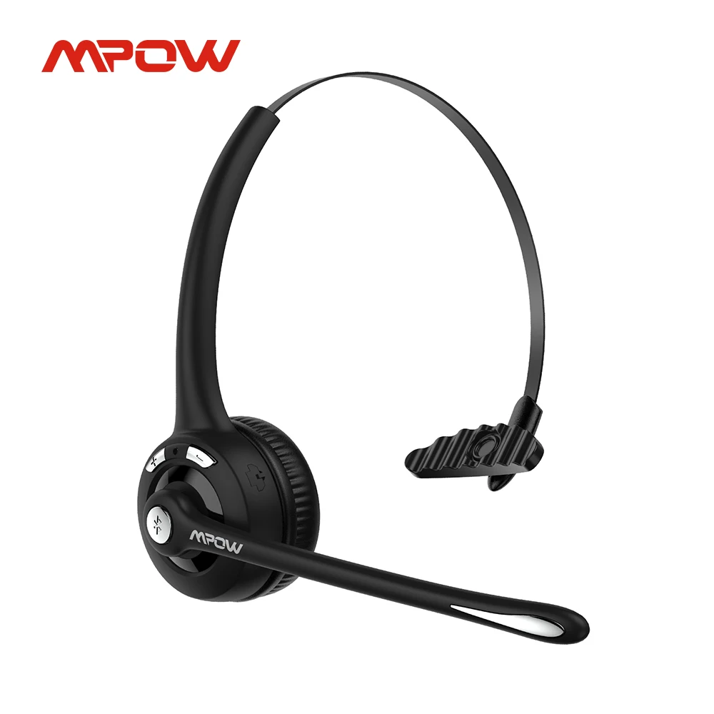 Mpow Pro Wireless Headphone V5.0 Updated MBH15 Bluetooth Headset with Noise Cancelling Mic For Trucker Driver Call Center Office