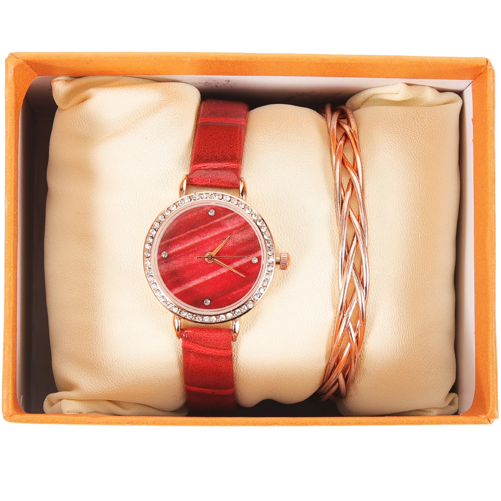 

1Set Fashionable Lady Quartz Watch Premium Material Ergonomic Design Comfortable PU Strap Clear Time Display Elegant Wristwatch