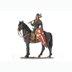 Unassambled   1/16   ANCIENT Norman Warrior SOLDIER with horse   figure  Resin figure miniature model kits Unpainted