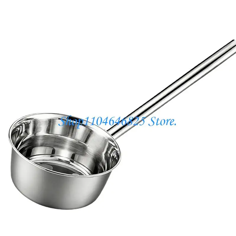 High Capacity Stainless Steel Broth Ladle Long Handle For Food Preparation