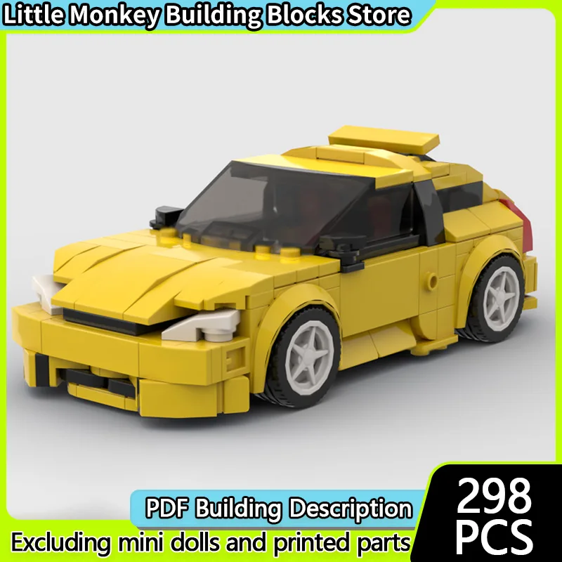 

Модель скоростного гоночного автомобиля MOC, строительные кирпичи Civic EK9, компактный спортивный седан, модульная технология, детские праздничные подарки, сборная игрушка