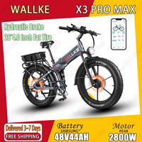 WALLKE E-bike Foldable 48V44AH Dual Battery 2800W Peak Motor Electric Bike 26*4.0 Inch Fat Tire Hydraulic Brake Electric Bicycle