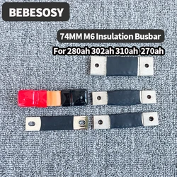 M6 Insulation Busbar Copper 74MM 72MM 100A 200A 300A 400A Hard Flexible Bus Bar Battery Connector  Series Connector Isolation