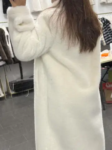 10 best sales महिलाओं के लिए सफेद फर कोट - №9