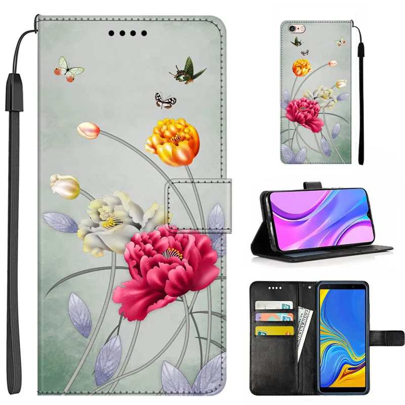 Flip Leather Case For Samsung Galaxy A73 5G / A53 5G / A13 4G / S20 S21 FE Plus Painted Phone Wallet Stand Book Cover Holder