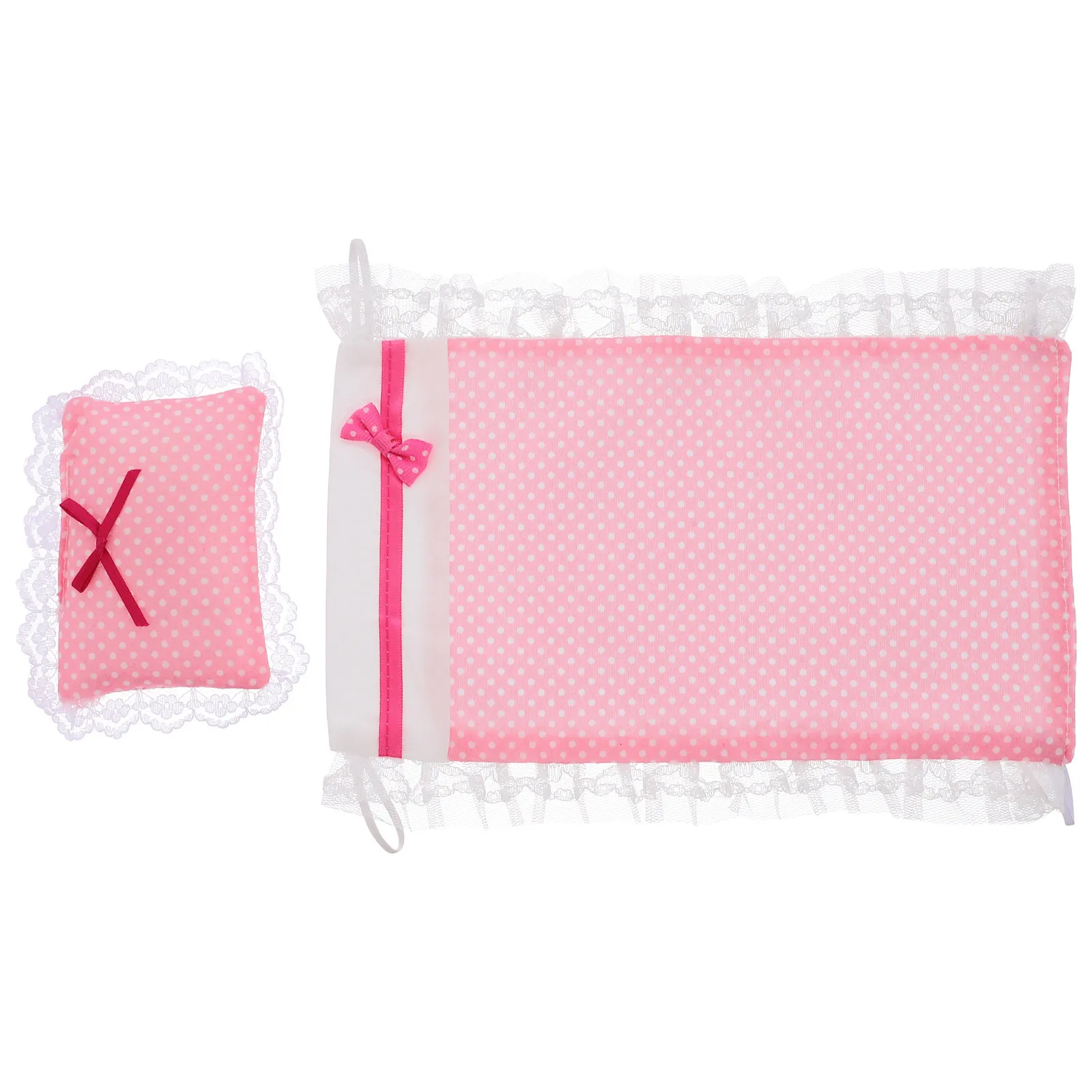 

1Set Dollhouse Bedding Accessories Complete Set for Mini Beds Soft Fabric Long-Lasting Use Creative Room Decoration