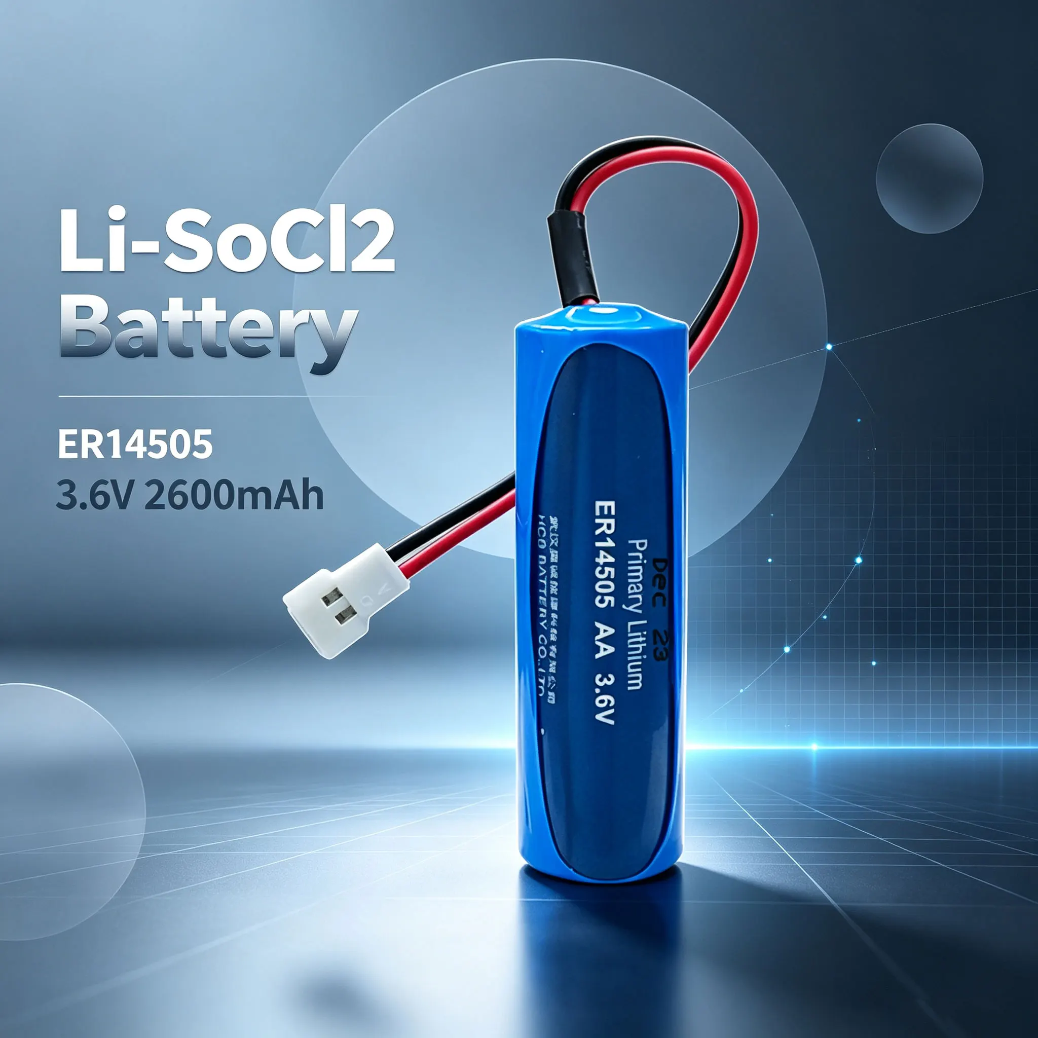 HCB ER14505 Human body electrostatic discharge device, fast rolling shutter door, control box encoder, 3.6V Li-SOCl2 Battery