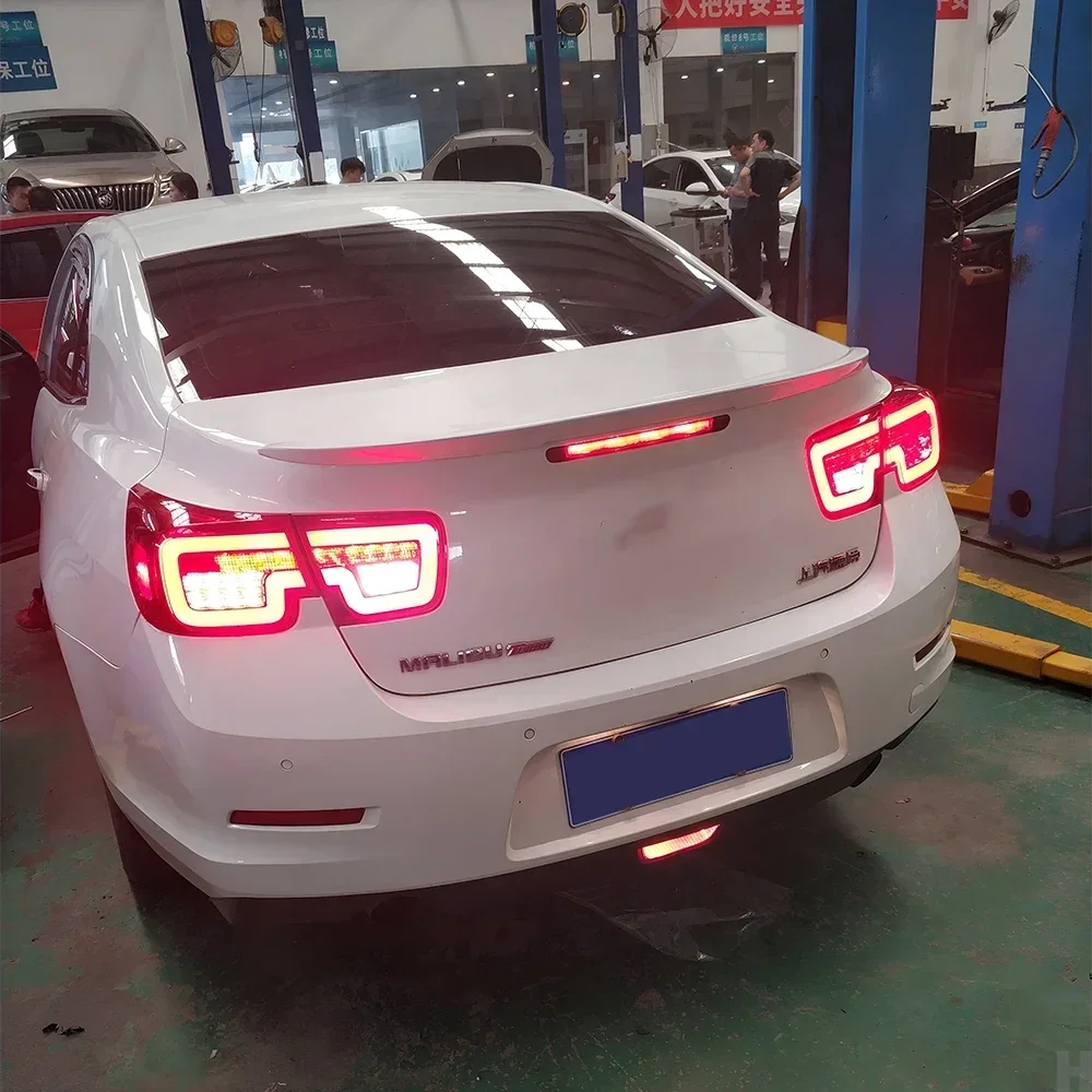 Модернизированные автомобильные задние фонари в сборе для Chevrolet Malibu 2012-2014, автоматические задние фонари, светодиодные динамические стримеры, аксессуары для сигнальных ламп