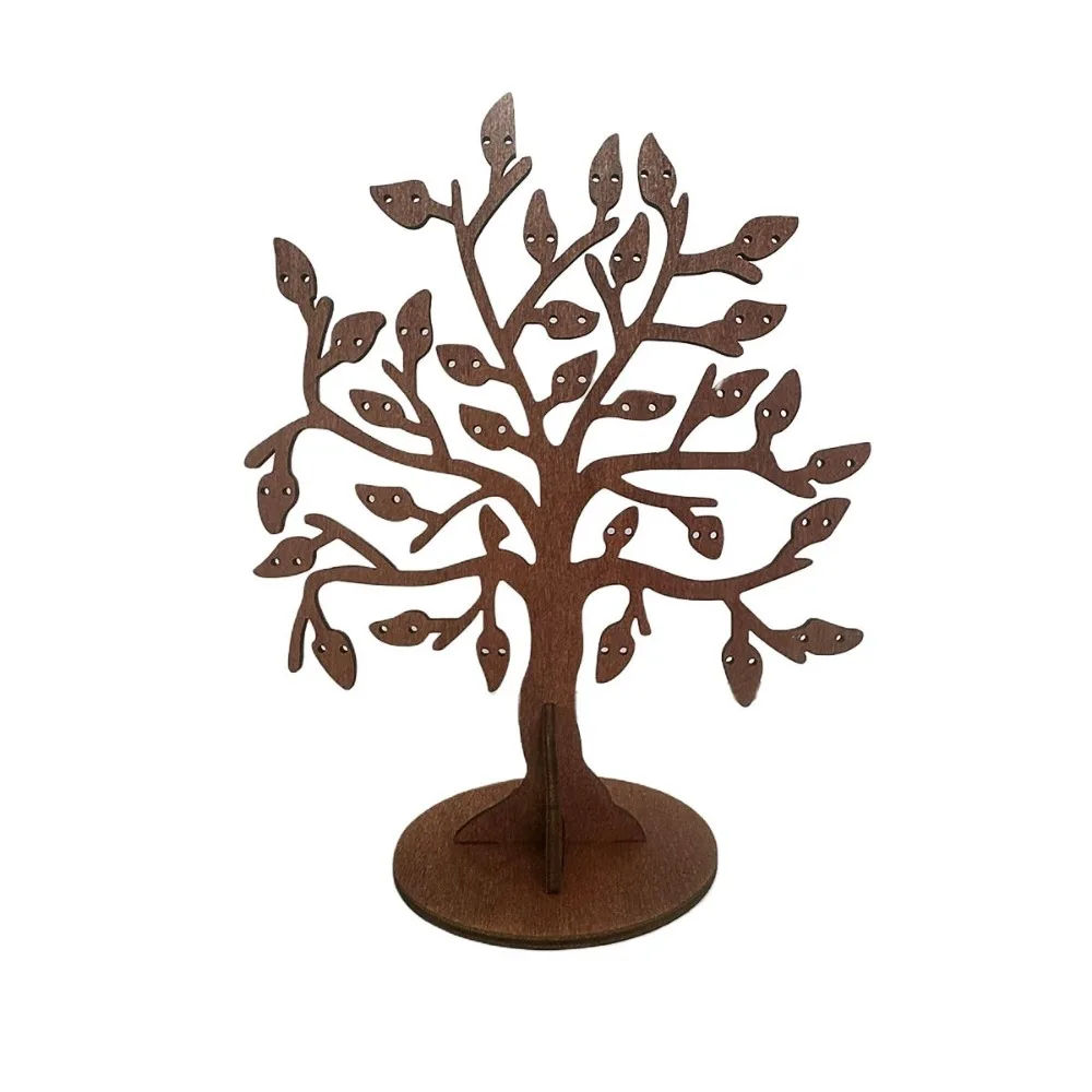 Wooden Wood Jewelry Display Stand Holder Up Tree Branch Earring Hanger Fashion Accessories Ornament Earring Rack