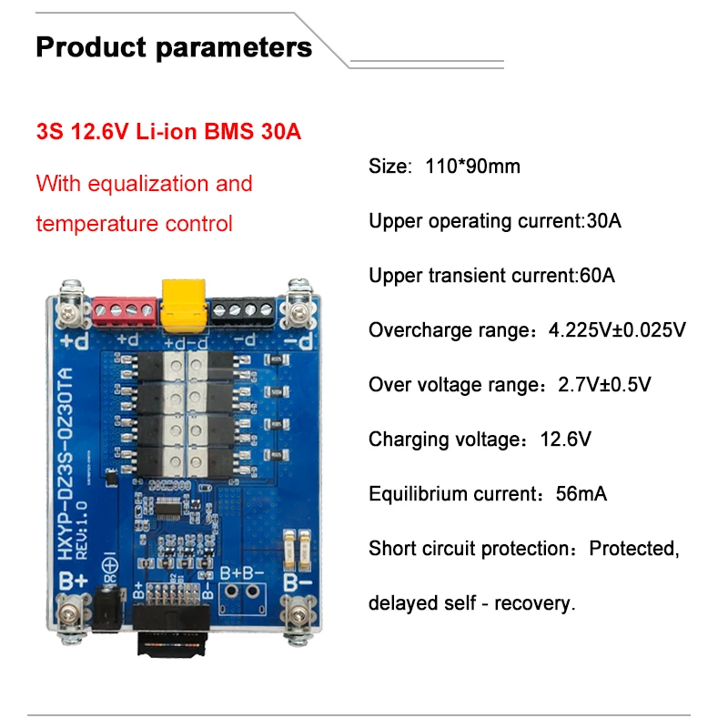 DIY 12V 3S Power Wall Battery Holder 18650 Battery Pack with 3S 30A BMS 3S1P 3S2P Battery box/storage