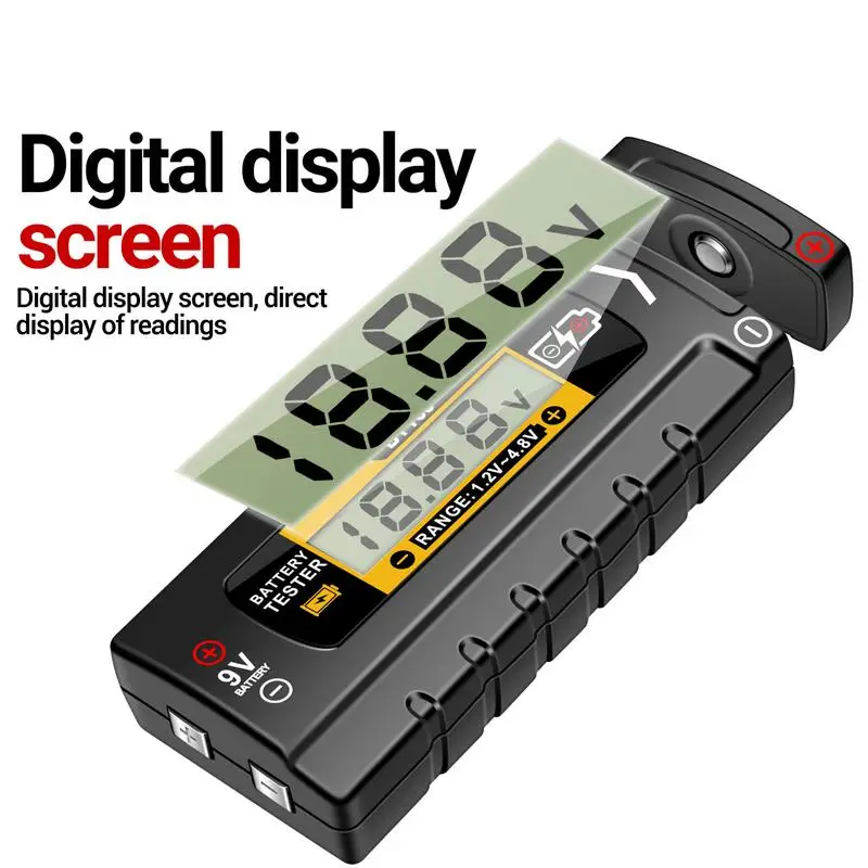 Small Battery Tester Digital Battery Tester Accurate Electrical Equipment Small Volt Checker for AA AAA C D Button Cell All