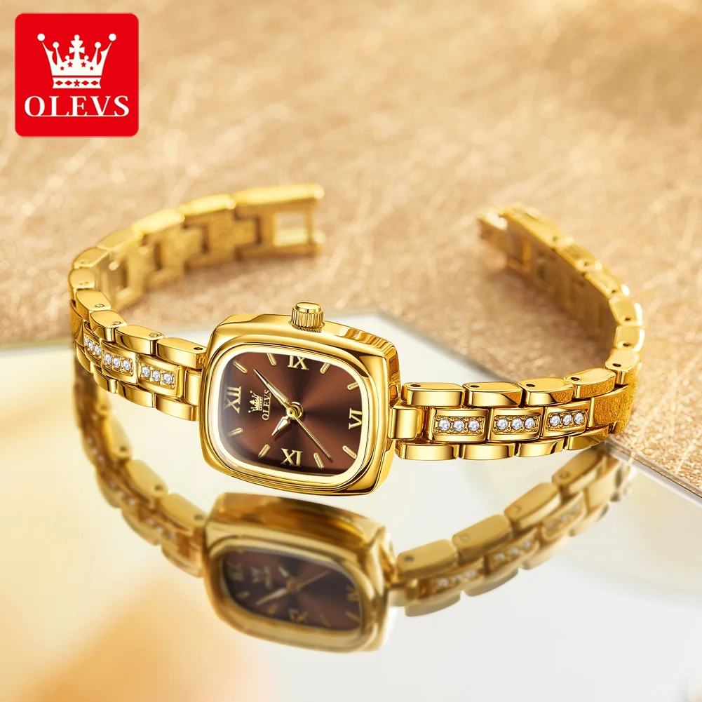 OLEVS 3695 Diamond Band Women Watch Luxury Brand Women's Watch Stainless steel Waterproof Women Hand Clock