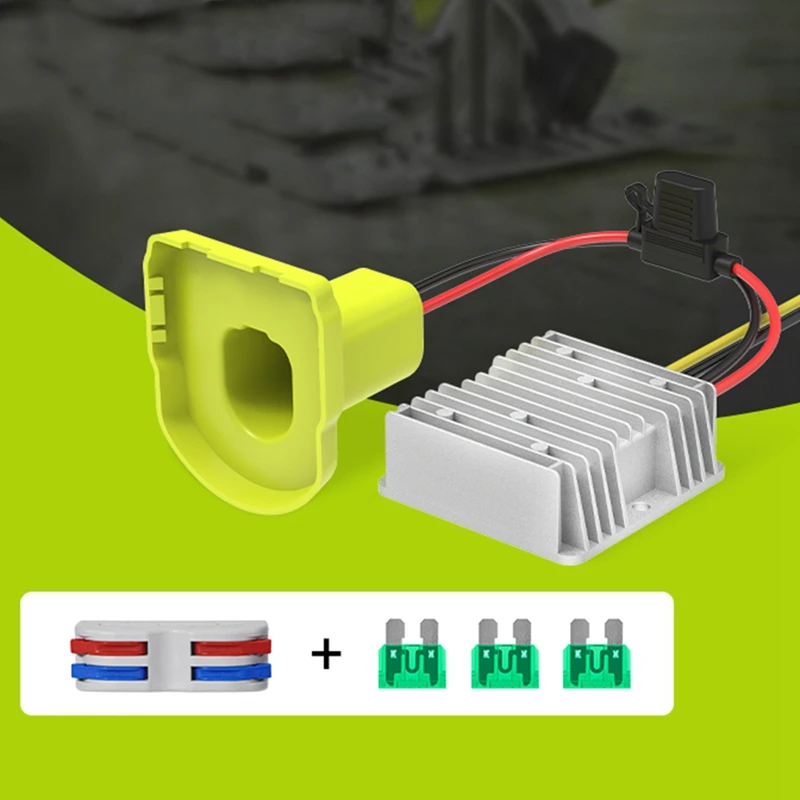 Ryobi用降圧コンバーター,18Vバッテリー,DCインバーター,アダプター,電圧レギュレーター,12V, 20A, 240W